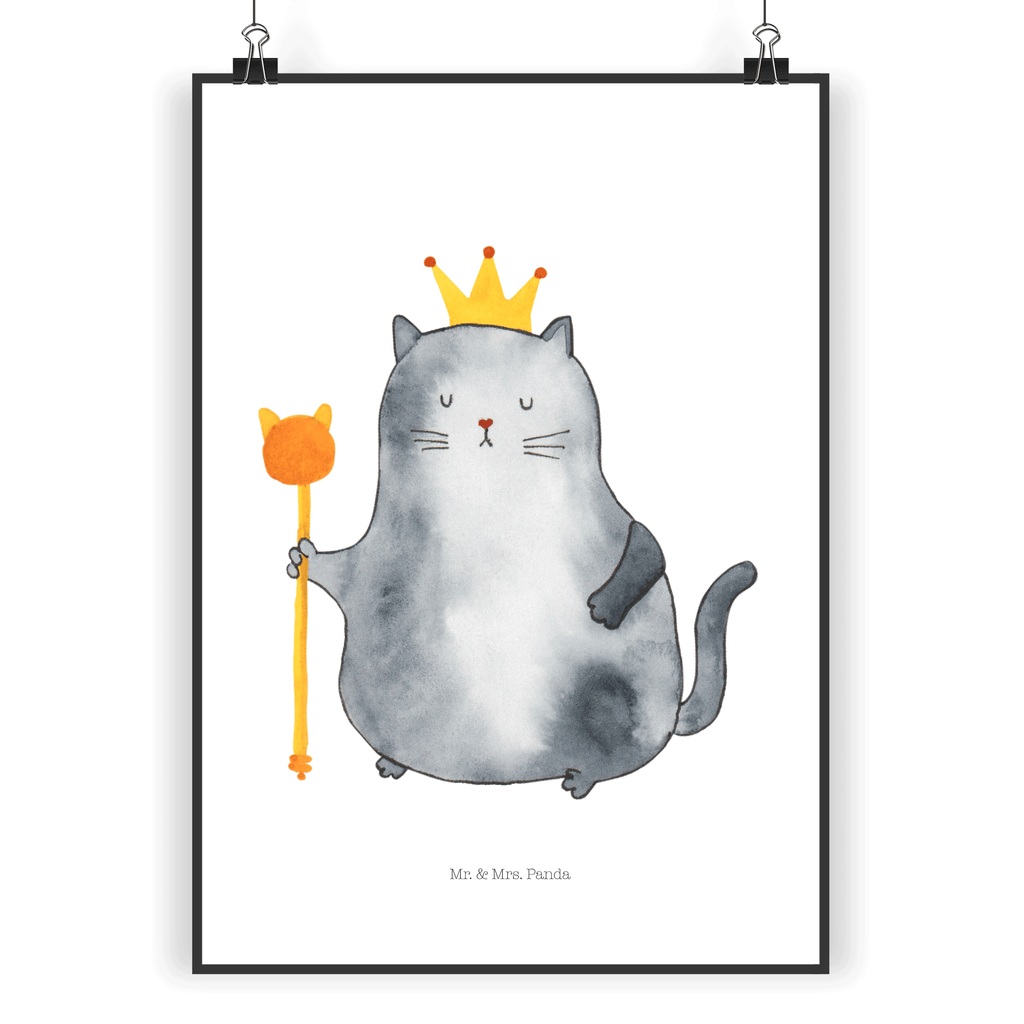 Poster Katzen Koenig Poster, Wandposter, Bild, Wanddeko, Küchenposter, Kinderposter, Wanddeko Bild, Raumdekoration, Wanddekoration, Handgemaltes Poster, Mr. & Mrs. Panda Poster, Designposter, Kunstdruck, Posterdruck, Katze, Katzenmotiv, Katzenfan, Katzendeko, Katzenfreund, Katzenliebhaber, Katzenprodukte, Katzenartikel, Katzenaccessoires, Katzensouvenirs, Katzenliebhaberprodukte, Katzenmotive, Katzen, Kater, Mietze, Cat, Cats, Katzenhalter, Katzenbesitzerin, Haustier, König, Königin, Queen, Familie, Mietzhaus, Wohnung, erste eigenen Wohnung, Umzug, Einzug