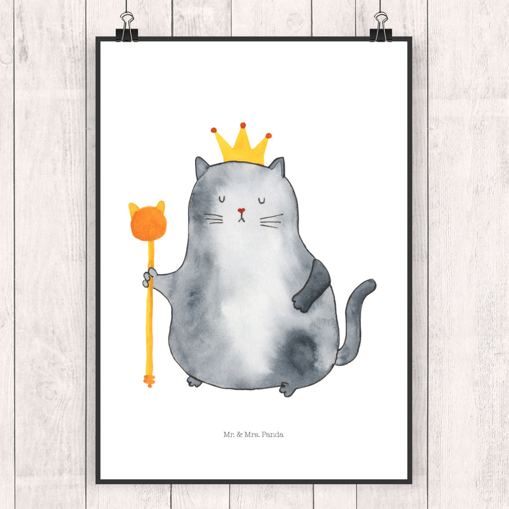 Poster Katzen Koenig Poster, Wandposter, Bild, Wanddeko, Küchenposter, Kinderposter, Wanddeko Bild, Raumdekoration, Wanddekoration, Handgemaltes Poster, Mr. & Mrs. Panda Poster, Designposter, Kunstdruck, Posterdruck, Katze, Katzenmotiv, Katzenfan, Katzendeko, Katzenfreund, Katzenliebhaber, Katzenprodukte, Katzenartikel, Katzenaccessoires, Katzensouvenirs, Katzenliebhaberprodukte, Katzenmotive, Katzen, Kater, Mietze, Cat, Cats, Katzenhalter, Katzenbesitzerin, Haustier, König, Königin, Queen, Familie, Mietzhaus, Wohnung, erste eigenen Wohnung, Umzug, Einzug