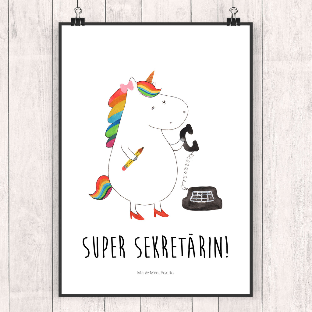 Poster Einhorn Sekretärin Poster, Wandposter, Bild, Wanddeko, Küchenposter, Kinderposter, Wanddeko Bild, Raumdekoration, Wanddekoration, Handgemaltes Poster, Mr. & Mrs. Panda Poster, Designposter, Kunstdruck, Posterdruck, Einhorn, Einhörner, Einhorn Deko, Pegasus, Unicorn, Sekretärin, Büro, Rechtsanwältin, Rechtsanwaltsgehilfin, Steuerbüro, Steuerkanzlei, Bürokraft, Bürohilfe