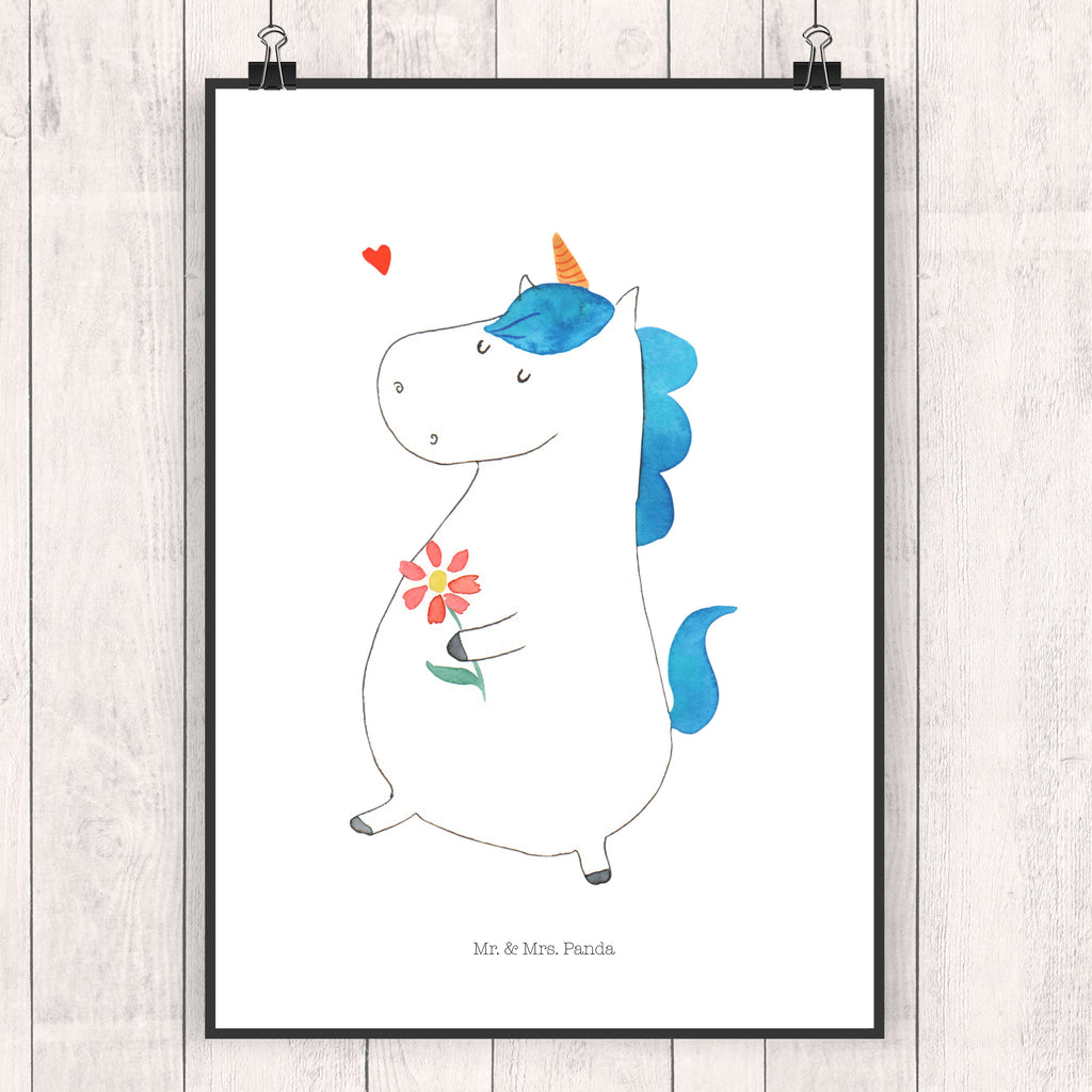 Poster Einhorn Spaziergang Poster, Wandposter, Bild, Wanddeko, Küchenposter, Kinderposter, Wanddeko Bild, Raumdekoration, Wanddekoration, Handgemaltes Poster, Mr. & Mrs. Panda Poster, Designposter, Kunstdruck, Posterdruck, Einhorn, Einhörner, Einhorn Deko, Pegasus, Unicorn, Glitzer, Blumen, Spaziergang, Motivation, Gute Laune, Freude, Freundin, Mutter, Schwester