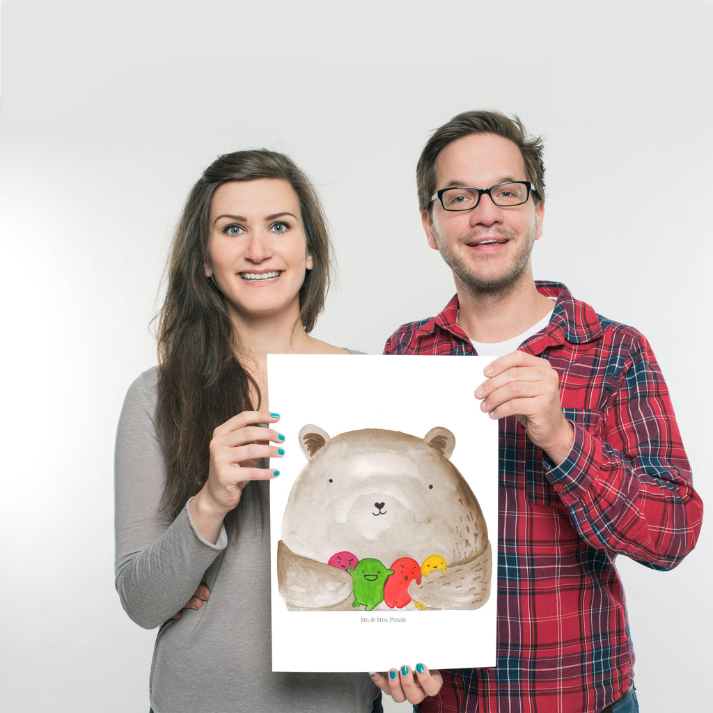 Poster Bär Gefühl Poster, Wandposter, Bild, Wanddeko, Küchenposter, Kinderposter, Wanddeko Bild, Raumdekoration, Wanddekoration, Handgemaltes Poster, Mr. & Mrs. Panda Poster, Designposter, Kunstdruck, Posterdruck, Bär, Teddy, Teddybär, Wahnsinn, Verrückt, Durchgedreht
