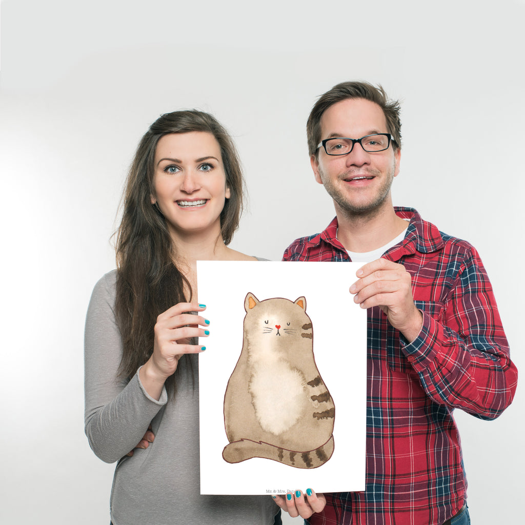 Poster Katze sitzend Poster, Wandposter, Bild, Wanddeko, Küchenposter, Kinderposter, Wanddeko Bild, Raumdekoration, Wanddekoration, Handgemaltes Poster, Mr. & Mrs. Panda Poster, Designposter, Kunstdruck, Posterdruck, Katze, Katzenmotiv, Katzenfan, Katzendeko, Katzenfreund, Katzenliebhaber, Katzenprodukte, Katzenartikel, Katzenaccessoires, Katzensouvenirs, Katzenliebhaberprodukte, Katzenmotive, Katzen, Kater, Mietze, Cat, Cats, Katzenhalter, Katzenbesitzerin, Haustier, Katzenliebe, Lebensinhalt, Liebe, Mittelpunkt, Familie