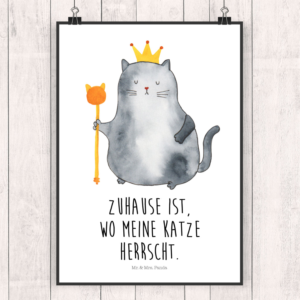 Poster Katzen Koenig Poster, Wandposter, Bild, Wanddeko, Küchenposter, Kinderposter, Wanddeko Bild, Raumdekoration, Wanddekoration, Handgemaltes Poster, Mr. & Mrs. Panda Poster, Designposter, Kunstdruck, Posterdruck, Katze, Katzenmotiv, Katzenfan, Katzendeko, Katzenfreund, Katzenliebhaber, Katzenprodukte, Katzenartikel, Katzenaccessoires, Katzensouvenirs, Katzenliebhaberprodukte, Katzenmotive, Katzen, Kater, Mietze, Cat, Cats, Katzenhalter, Katzenbesitzerin, Haustier, König, Königin, Queen, Familie, Mietzhaus, Wohnung, erste eigenen Wohnung, Umzug, Einzug