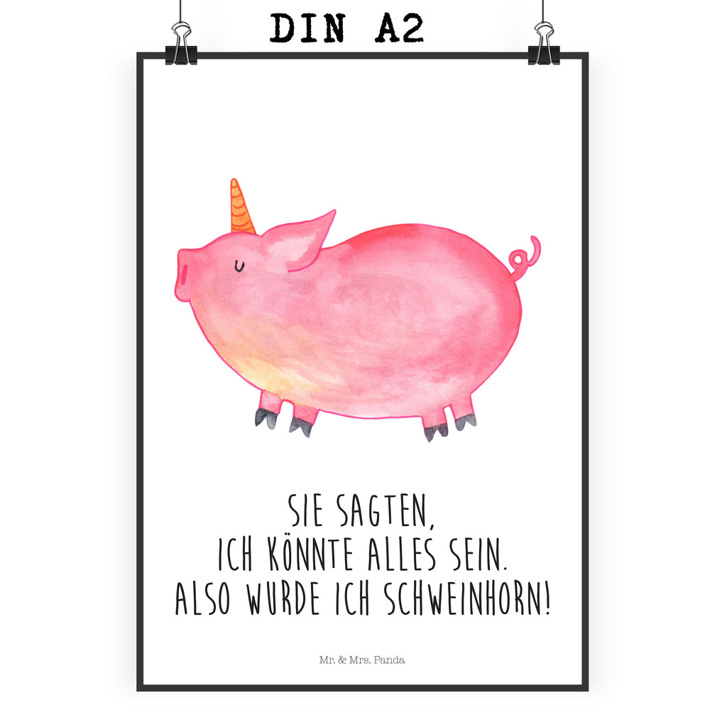 Poster Einhorn Schweinhorn Poster, Wandposter, Bild, Wanddeko, Küchenposter, Kinderposter, Wanddeko Bild, Raumdekoration, Wanddekoration, Handgemaltes Poster, Mr. & Mrs. Panda Poster, Designposter, Kunstdruck, Posterdruck, Einhorn, Einhörner, Einhorn Deko, Pegasus, Unicorn, Party, Spaß, Schwein, Schweinhorn, Bauer, witzig. lustig, Spruch, geschenk, Pig, Piggy, funny, english, englisch