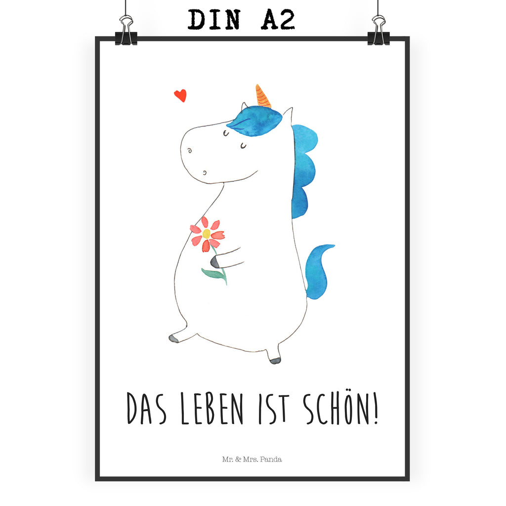 Poster Einhorn Spaziergang Poster, Wandposter, Bild, Wanddeko, Küchenposter, Kinderposter, Wanddeko Bild, Raumdekoration, Wanddekoration, Handgemaltes Poster, Mr. & Mrs. Panda Poster, Designposter, Kunstdruck, Posterdruck, Einhorn, Einhörner, Einhorn Deko, Pegasus, Unicorn, Glitzer, Blumen, Spaziergang, Motivation, Gute Laune, Freude, Freundin, Mutter, Schwester