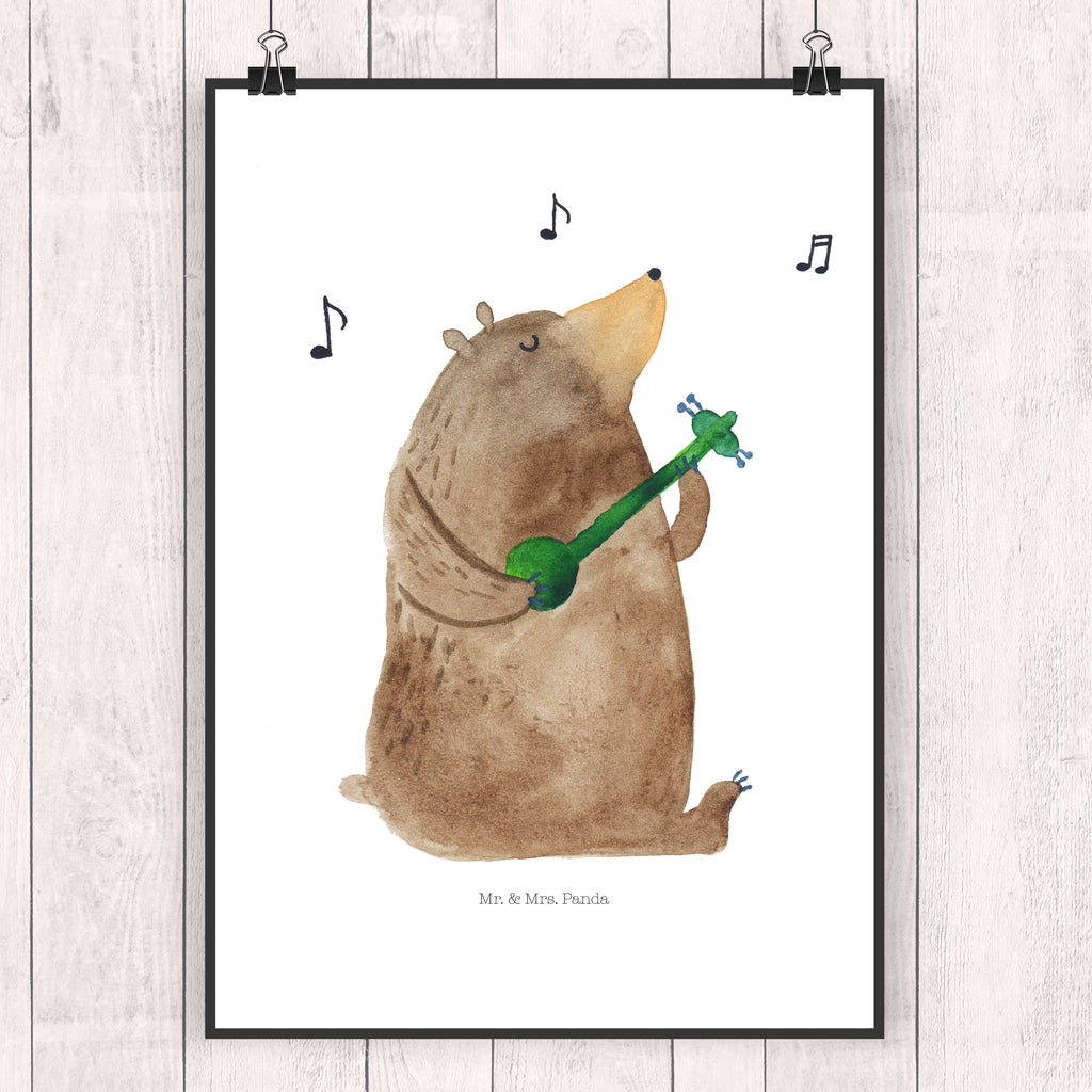 Poster Bär Lied Poster, Wandposter, Bild, Wanddeko, Küchenposter, Kinderposter, Wanddeko Bild, Raumdekoration, Wanddekoration, Handgemaltes Poster, Mr. & Mrs. Panda Poster, Designposter, Kunstdruck, Posterdruck, Bär, Teddy, Teddybär, Bärchen, Bear, Liebeslied, Lied, Song, Valentinstag, Valentine, Geschenk, Partner, Liebe, Freundin, Frau, Herz, Spruch