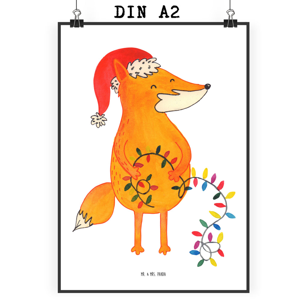 Poster Fuchs Weihnachten Poster, Wandposter, Bild, Wanddeko, Küchenposter, Kinderposter, Wanddeko Bild, Raumdekoration, Wanddekoration, Handgemaltes Poster, Mr. & Mrs. Panda Poster, Designposter, Kunstdruck, Posterdruck, Winter, Weihnachten, Weihnachtsdeko, Nikolaus, Advent, Heiligabend, Wintermotiv, Fuchs, Füchse, Spruch schön, Geschenk Weihnachten, Weihnachtsmann, Weihnachtszeit