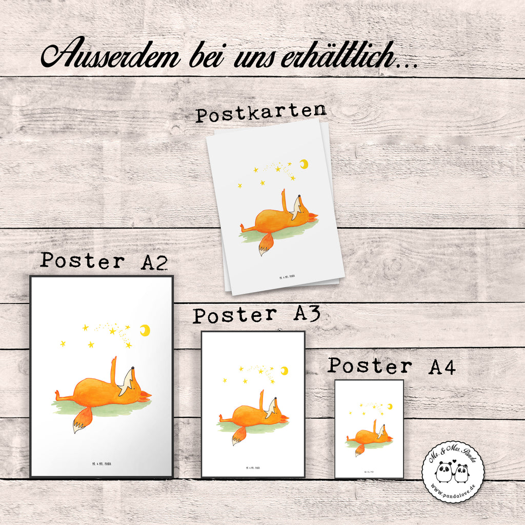 Poster Fuchs Sterne Poster, Wandposter, Bild, Wanddeko, Küchenposter, Kinderposter, Wanddeko Bild, Raumdekoration, Wanddekoration, Handgemaltes Poster, Mr. & Mrs. Panda Poster, Designposter, Kunstdruck, Posterdruck, Fuchs, Füchse, tröstende Worte, Spruch positiv, Spruch schön, Romantik, Always Look on the Bright Side of Life