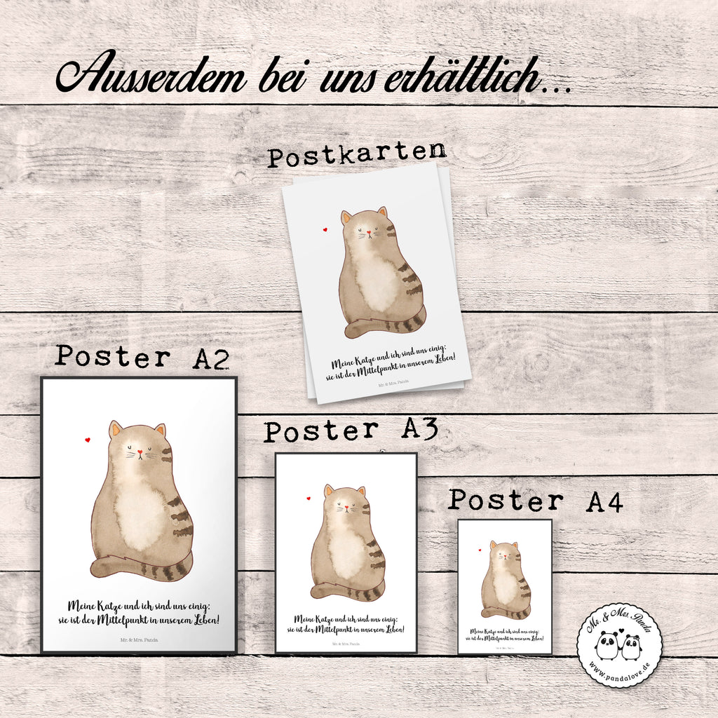 Poster Katze sitzend Poster, Wandposter, Bild, Wanddeko, Küchenposter, Kinderposter, Wanddeko Bild, Raumdekoration, Wanddekoration, Handgemaltes Poster, Mr. & Mrs. Panda Poster, Designposter, Kunstdruck, Posterdruck, Katze, Katzenmotiv, Katzenfan, Katzendeko, Katzenfreund, Katzenliebhaber, Katzenprodukte, Katzenartikel, Katzenaccessoires, Katzensouvenirs, Katzenliebhaberprodukte, Katzenmotive, Katzen, Kater, Mietze, Cat, Cats, Katzenhalter, Katzenbesitzerin, Haustier, Katzenliebe, Lebensinhalt, Liebe, Mittelpunkt, Familie