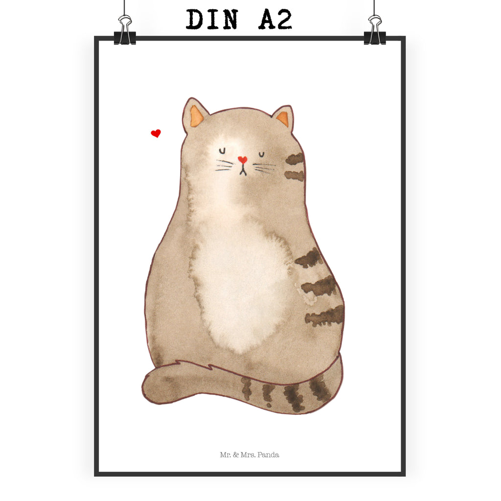 Poster Katze sitzend Poster, Wandposter, Bild, Wanddeko, Küchenposter, Kinderposter, Wanddeko Bild, Raumdekoration, Wanddekoration, Handgemaltes Poster, Mr. & Mrs. Panda Poster, Designposter, Kunstdruck, Posterdruck, Katze, Katzenmotiv, Katzenfan, Katzendeko, Katzenfreund, Katzenliebhaber, Katzenprodukte, Katzenartikel, Katzenaccessoires, Katzensouvenirs, Katzenliebhaberprodukte, Katzenmotive, Katzen, Kater, Mietze, Cat, Cats, Katzenhalter, Katzenbesitzerin, Haustier, Katzenliebe, Lebensinhalt, Liebe, Mittelpunkt, Familie