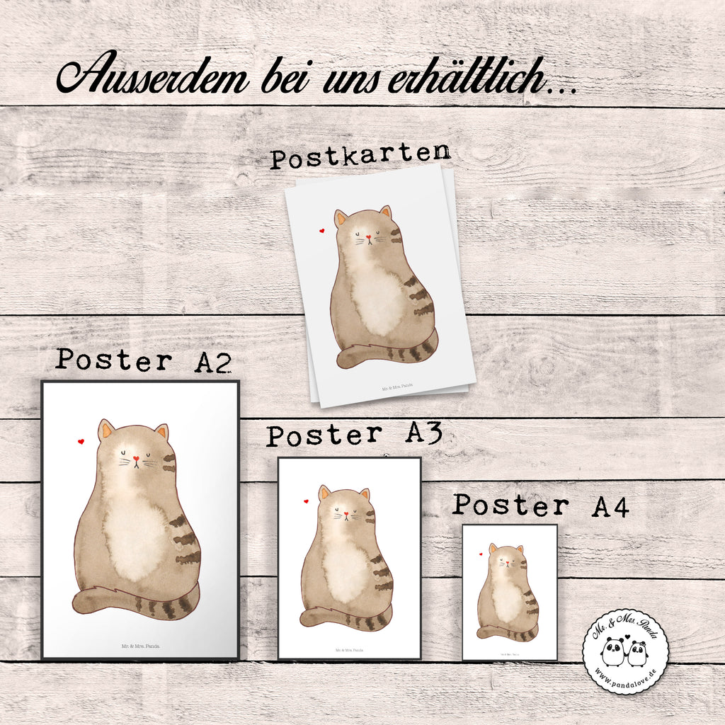 Poster Katze sitzend Poster, Wandposter, Bild, Wanddeko, Küchenposter, Kinderposter, Wanddeko Bild, Raumdekoration, Wanddekoration, Handgemaltes Poster, Mr. & Mrs. Panda Poster, Designposter, Kunstdruck, Posterdruck, Katze, Katzenmotiv, Katzenfan, Katzendeko, Katzenfreund, Katzenliebhaber, Katzenprodukte, Katzenartikel, Katzenaccessoires, Katzensouvenirs, Katzenliebhaberprodukte, Katzenmotive, Katzen, Kater, Mietze, Cat, Cats, Katzenhalter, Katzenbesitzerin, Haustier, Katzenliebe, Lebensinhalt, Liebe, Mittelpunkt, Familie