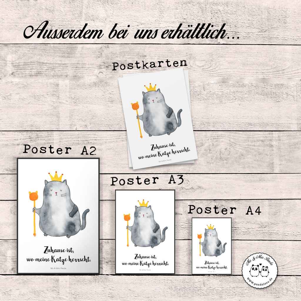 Poster Katzen Koenig Poster, Wandposter, Bild, Wanddeko, Küchenposter, Kinderposter, Wanddeko Bild, Raumdekoration, Wanddekoration, Handgemaltes Poster, Mr. & Mrs. Panda Poster, Designposter, Kunstdruck, Posterdruck, Katze, Katzenmotiv, Katzenfan, Katzendeko, Katzenfreund, Katzenliebhaber, Katzenprodukte, Katzenartikel, Katzenaccessoires, Katzensouvenirs, Katzenliebhaberprodukte, Katzenmotive, Katzen, Kater, Mietze, Cat, Cats, Katzenhalter, Katzenbesitzerin, Haustier, König, Königin, Queen, Familie, Mietzhaus, Wohnung, erste eigenen Wohnung, Umzug, Einzug
