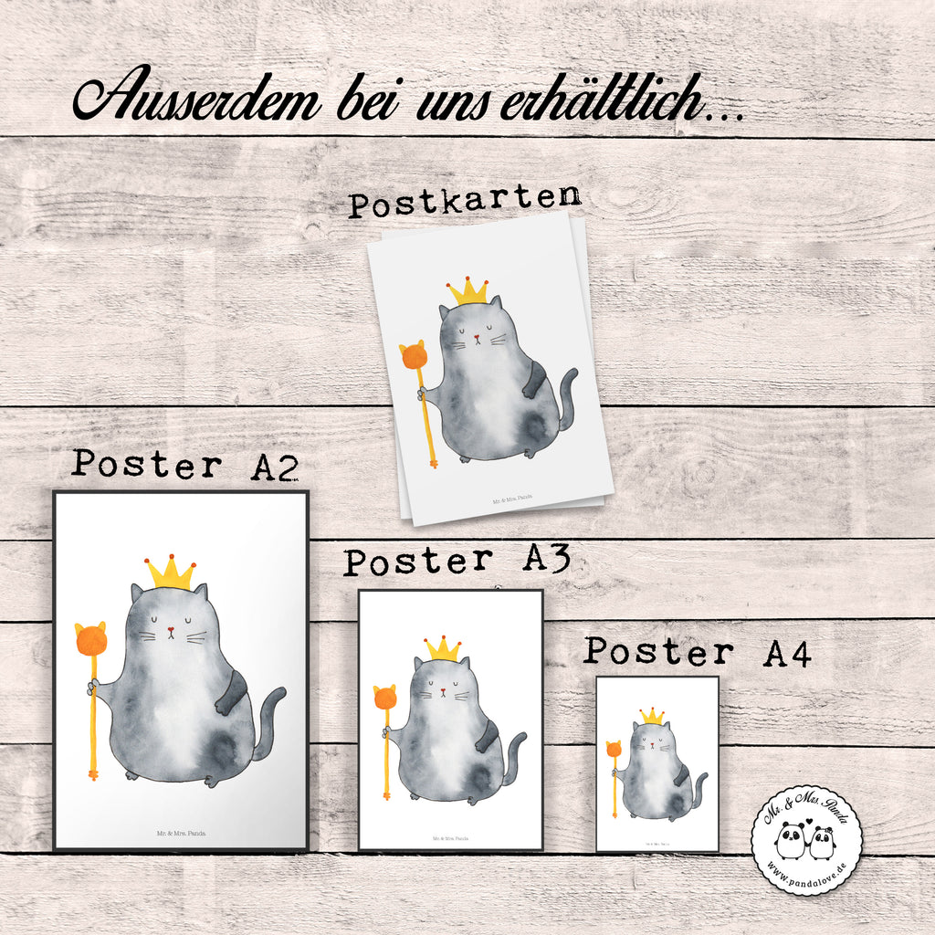 Poster Katzen Koenig Poster, Wandposter, Bild, Wanddeko, Küchenposter, Kinderposter, Wanddeko Bild, Raumdekoration, Wanddekoration, Handgemaltes Poster, Mr. & Mrs. Panda Poster, Designposter, Kunstdruck, Posterdruck, Katze, Katzenmotiv, Katzenfan, Katzendeko, Katzenfreund, Katzenliebhaber, Katzenprodukte, Katzenartikel, Katzenaccessoires, Katzensouvenirs, Katzenliebhaberprodukte, Katzenmotive, Katzen, Kater, Mietze, Cat, Cats, Katzenhalter, Katzenbesitzerin, Haustier, König, Königin, Queen, Familie, Mietzhaus, Wohnung, erste eigenen Wohnung, Umzug, Einzug
