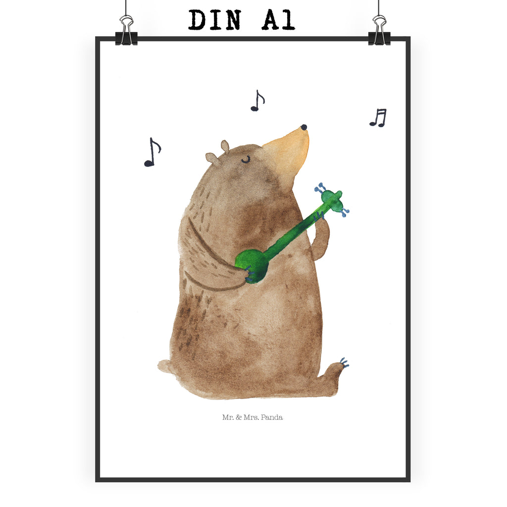 Poster Bär Lied Poster, Wandposter, Bild, Wanddeko, Küchenposter, Kinderposter, Wanddeko Bild, Raumdekoration, Wanddekoration, Handgemaltes Poster, Mr. & Mrs. Panda Poster, Designposter, Kunstdruck, Posterdruck, Bär, Teddy, Teddybär, Bärchen, Bear, Liebeslied, Lied, Song, Valentinstag, Valentine, Geschenk, Partner, Liebe, Freundin, Frau, Herz, Spruch