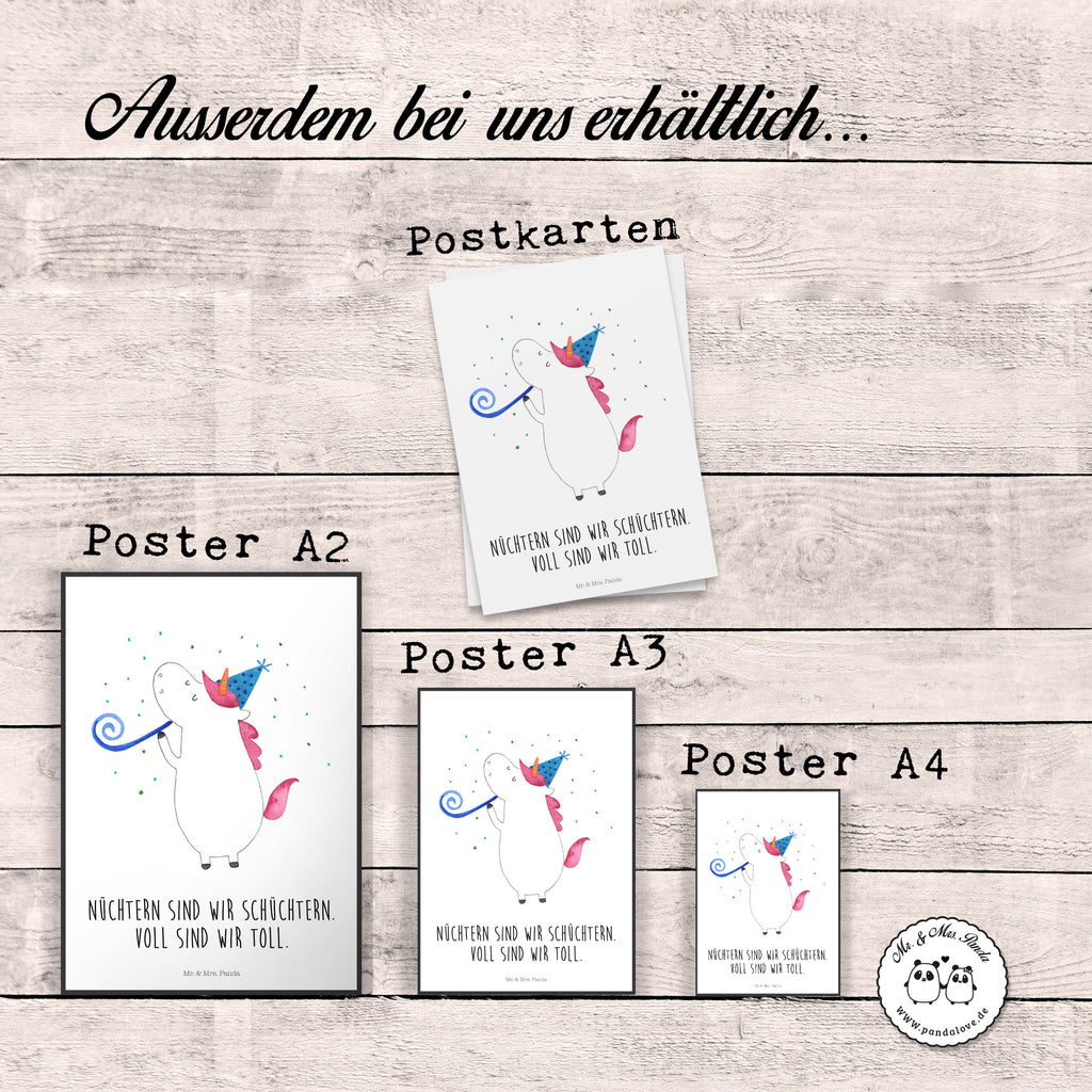 Poster Einhorn Party Poster, Wandposter, Bild, Wanddeko, Küchenposter, Kinderposter, Wanddeko Bild, Raumdekoration, Wanddekoration, Handgemaltes Poster, Mr. & Mrs. Panda Poster, Designposter, Kunstdruck, Posterdruck, Einhorn, Einhörner, Einhorn Deko, Pegasus, Unicorn, Glitzer, Konfetti, Party, Geburtstag, Feier, Fest, Alkohol, Disco, Club