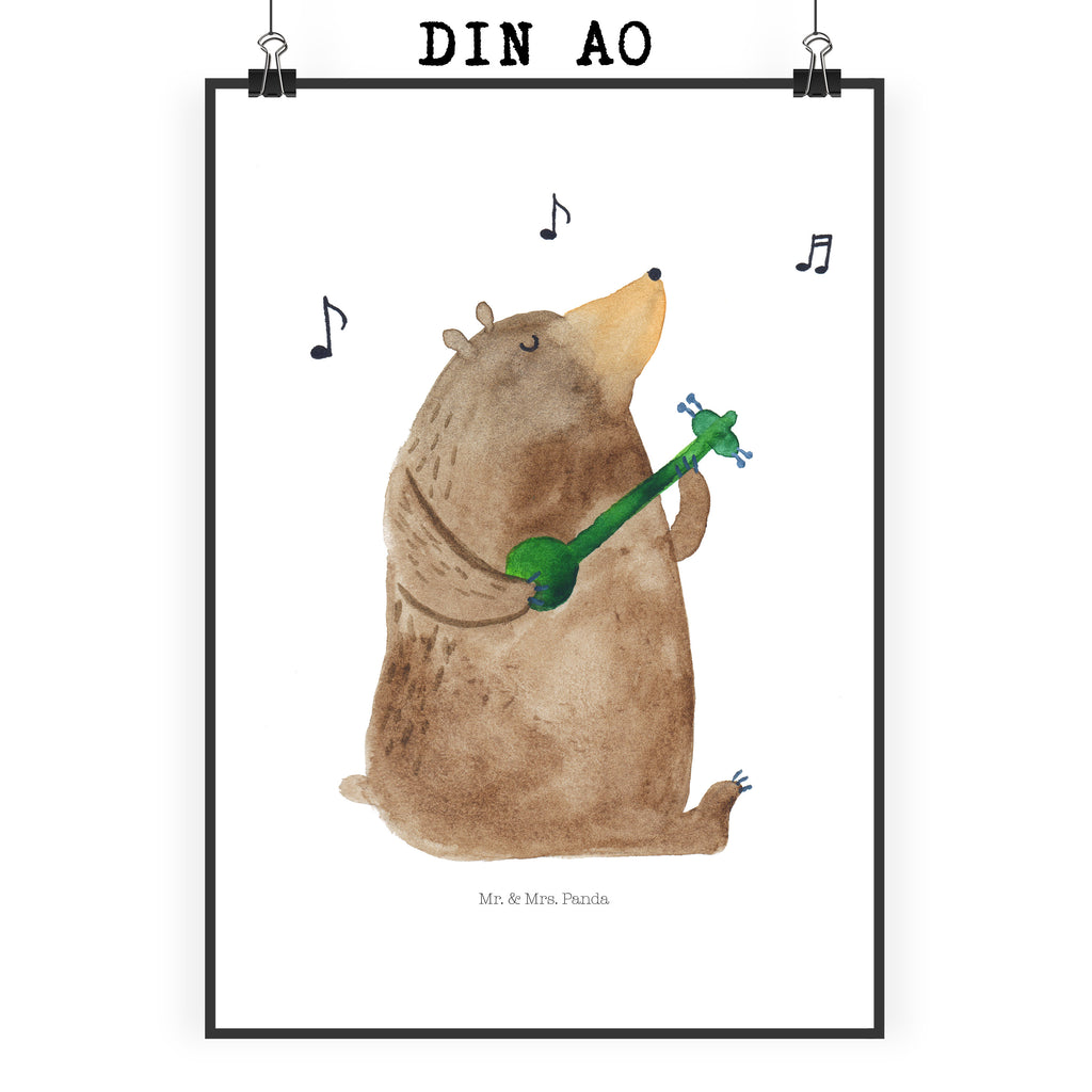 Poster Bär Lied Poster, Wandposter, Bild, Wanddeko, Küchenposter, Kinderposter, Wanddeko Bild, Raumdekoration, Wanddekoration, Handgemaltes Poster, Mr. & Mrs. Panda Poster, Designposter, Kunstdruck, Posterdruck, Bär, Teddy, Teddybär, Bärchen, Bear, Liebeslied, Lied, Song, Valentinstag, Valentine, Geschenk, Partner, Liebe, Freundin, Frau, Herz, Spruch