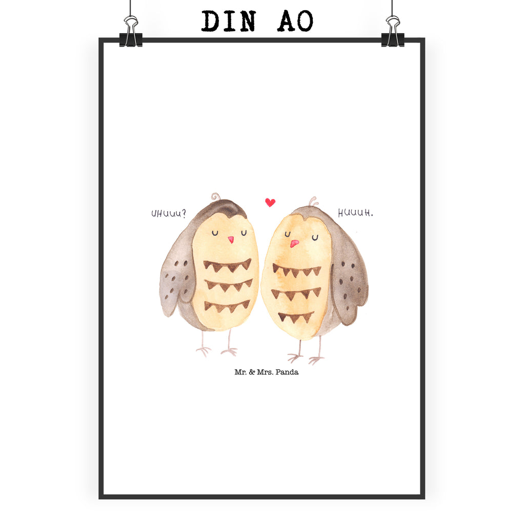 Poster Eule Liebe Poster, Wandposter, Bild, Wanddeko, Küchenposter, Kinderposter, Wanddeko Bild, Raumdekoration, Wanddekoration, Handgemaltes Poster, Mr. & Mrs. Panda Poster, Designposter, Kunstdruck, Posterdruck, Eule, Eule Deko, Liebe, Hochzeit Spruch, Owl, All you need is love, Liebe Spruch, Freundin Geschenk, Freund, Wortspiel lustig