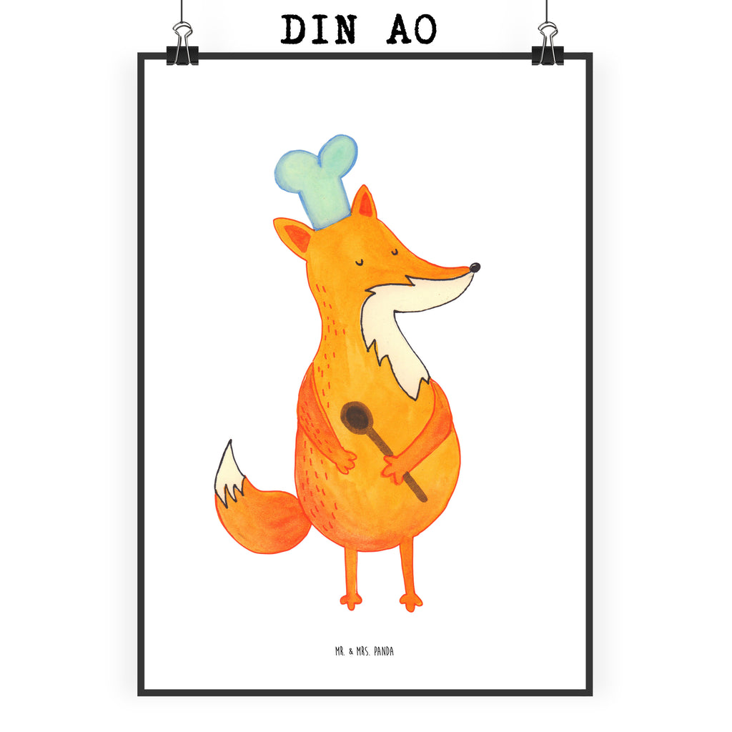 Poster Fuchs Koch Poster, Wandposter, Bild, Wanddeko, Küchenposter, Kinderposter, Wanddeko Bild, Raumdekoration, Wanddekoration, Handgemaltes Poster, Mr. & Mrs. Panda Poster, Designposter, Kunstdruck, Posterdruck, Fuchs, Füchse, Koch Geschenk, Küche Spruch, Küche Deko, Köche, Bäcker, Party Spruch, Spruch lustig, witzig