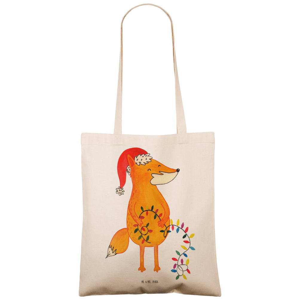 Tragetasche Fuchs Weihnachten Beuteltasche, Beutel, Einkaufstasche, Jutebeutel, Stoffbeutel, Winter, Weihnachten, Weihnachtsdeko, Nikolaus, Advent, Heiligabend, Wintermotiv, Fuchs, Füchse, Spruch schön, Geschenk Weihnachten, Weihnachtsmann, Weihnachtszeit