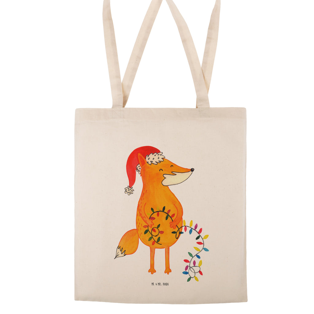 Tragetasche Fuchs Weihnachten Beuteltasche, Beutel, Einkaufstasche, Jutebeutel, Stoffbeutel, Winter, Weihnachten, Weihnachtsdeko, Nikolaus, Advent, Heiligabend, Wintermotiv, Fuchs, Füchse, Spruch schön, Geschenk Weihnachten, Weihnachtsmann, Weihnachtszeit