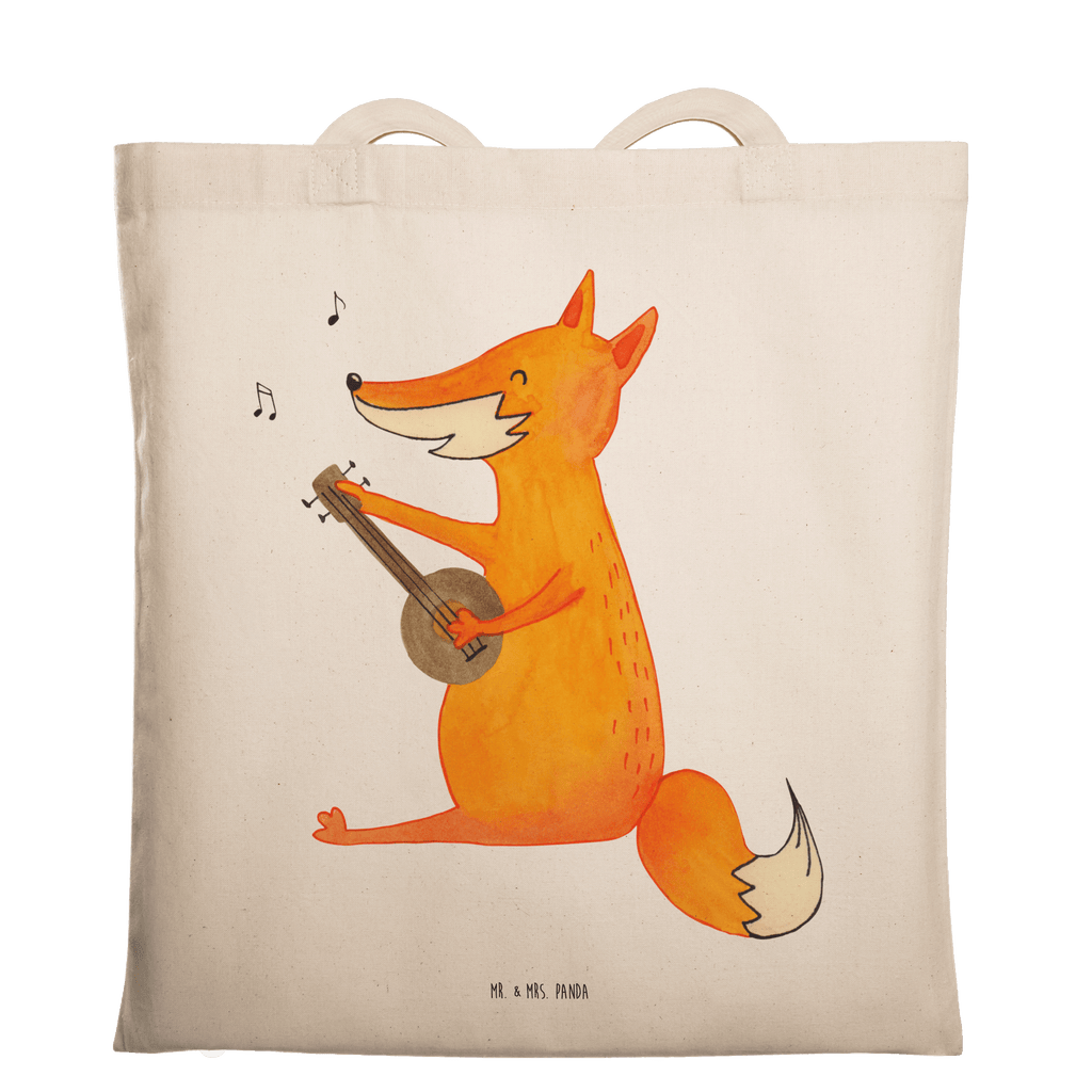 Tragetasche Fuchs Gitarre Beuteltasche, Beutel, Einkaufstasche, Jutebeutel, Stoffbeutel, Fuchs, Füchse, Geschenk Musiker, Musik Spruch, Musikerin, Sänger, Sängerin, Gitarre