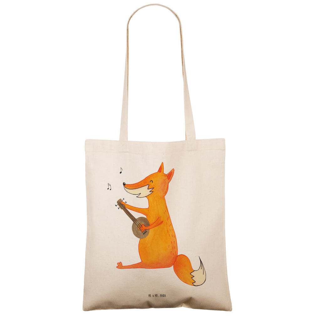 Tragetasche Fuchs Gitarre Beuteltasche, Beutel, Einkaufstasche, Jutebeutel, Stoffbeutel, Fuchs, Füchse, Geschenk Musiker, Musik Spruch, Musikerin, Sänger, Sängerin, Gitarre