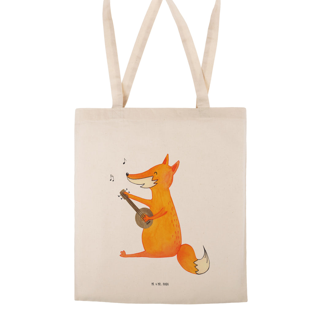 Tragetasche Fuchs Gitarre Beuteltasche, Beutel, Einkaufstasche, Jutebeutel, Stoffbeutel, Fuchs, Füchse, Geschenk Musiker, Musik Spruch, Musikerin, Sänger, Sängerin, Gitarre