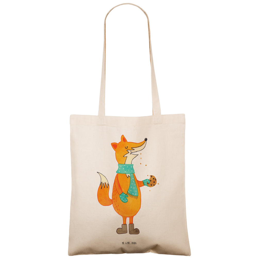 Tragetasche Fuchs Keks Beuteltasche, Beutel, Einkaufstasche, Jutebeutel, Stoffbeutel, Fuchs, Füchse, Backen Spruch, Kekse, Winter, Weihnachtszeit, Plätzchen, Liebe, Küche Deko