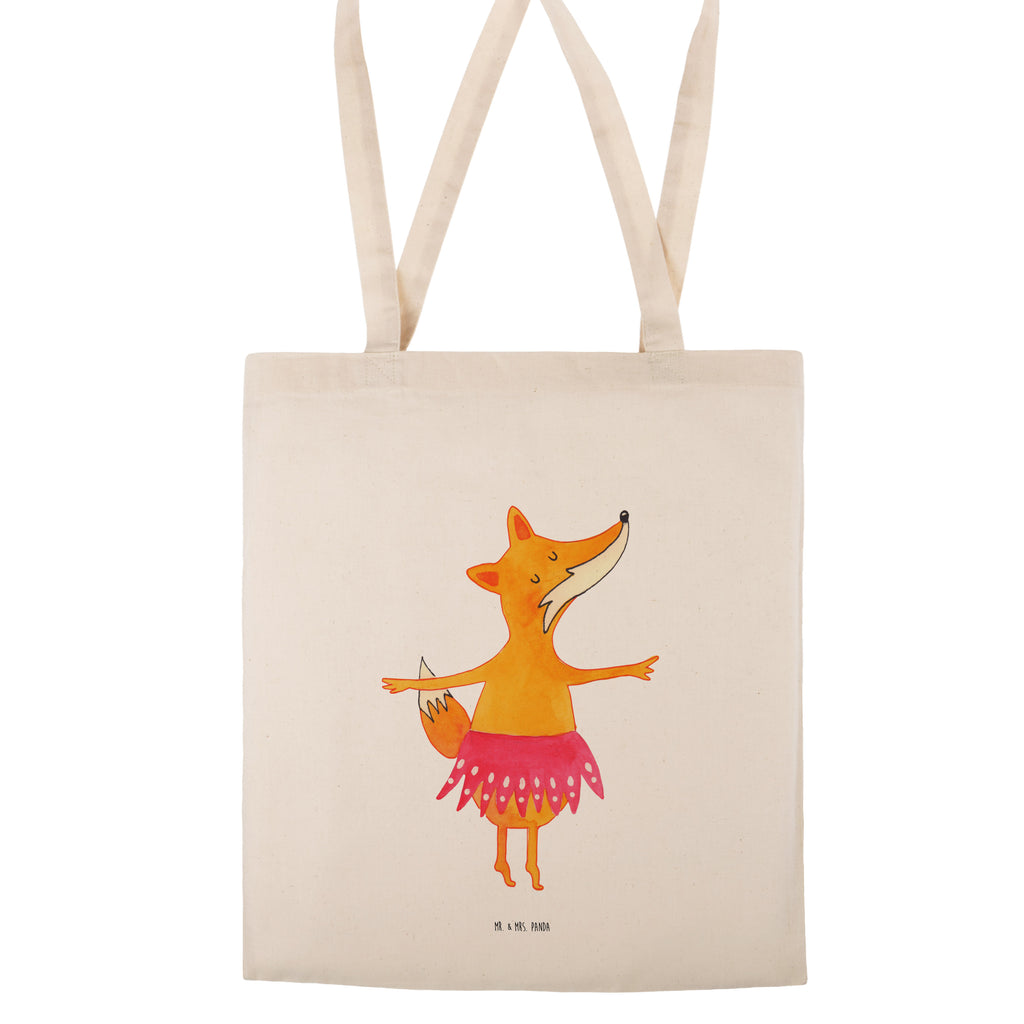 Tragetasche Fuchs Ballerina Beuteltasche, Beutel, Einkaufstasche, Jutebeutel, Stoffbeutel, Fuchs, Fuchs Spruch, Füchse, Füchsin, Ballerina, Ballett, Tänzerin, Tanzen, Party, Einladung, Geburtstag