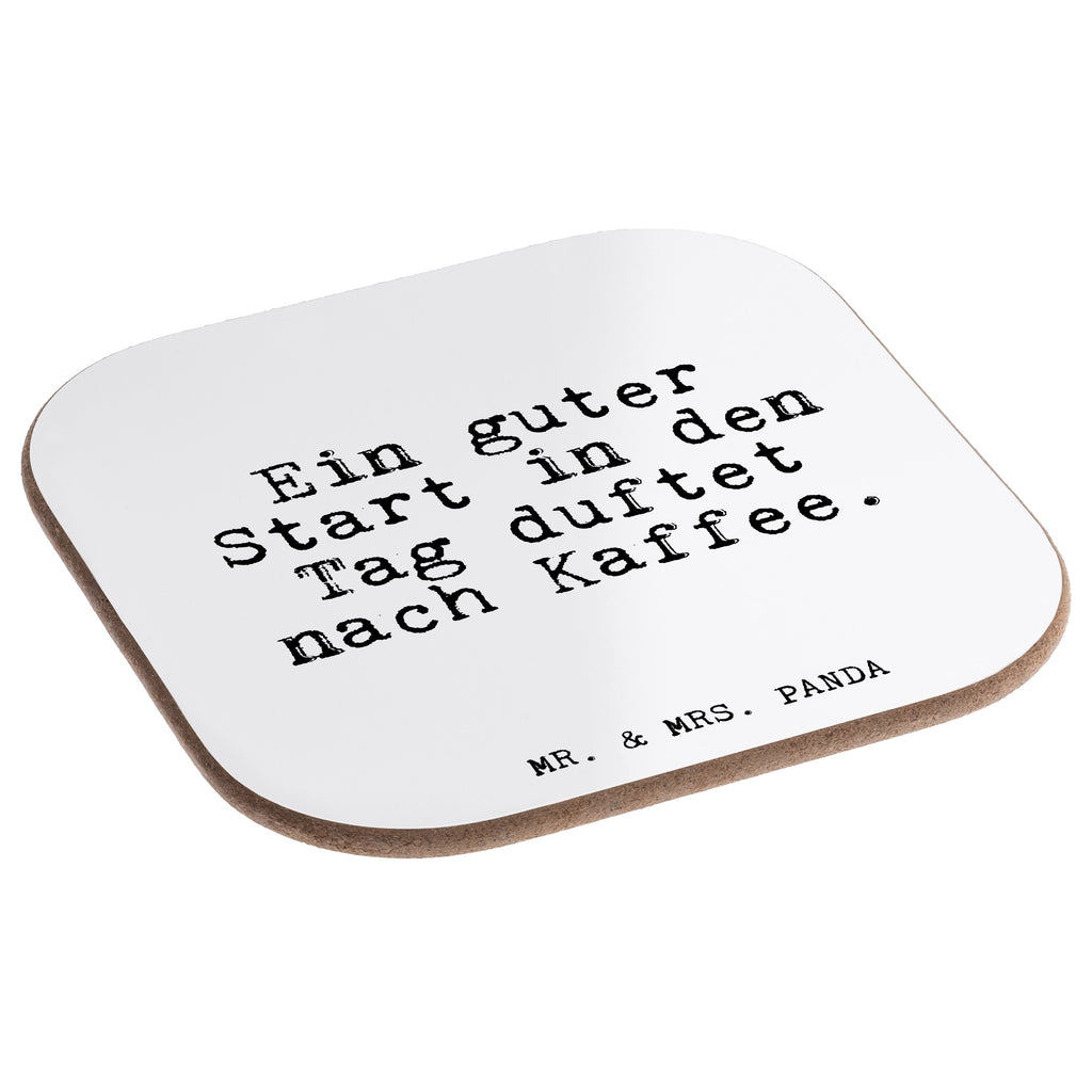 Quadratische Untersetzer Fun Talk Ein guter Start in den Tag duftet nach Kaffee. Bierdeckel, Glasuntersetzer, Untersetzer Gläser, Getränkeuntersetzer, Spruch, Sprüche, lustig, Weisheiten, Zitate, Glizer Spruch Sprüche Weisheiten Zitate Lustig Weisheit Worte