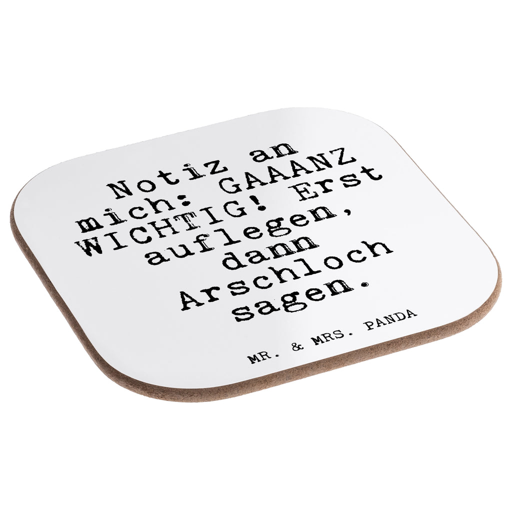 Quadratische Untersetzer Fun Talk Notiz an mich: GAAANZ WICHTIG! Erst auflegen, dann Arschloch sagen. Bierdeckel, Glasuntersetzer, Untersetzer Gläser, Getränkeuntersetzer, Spruch, Sprüche, lustig, Weisheiten, Zitate, Glizer Spruch Sprüche Weisheiten Zitate Lustig Weisheit Worte