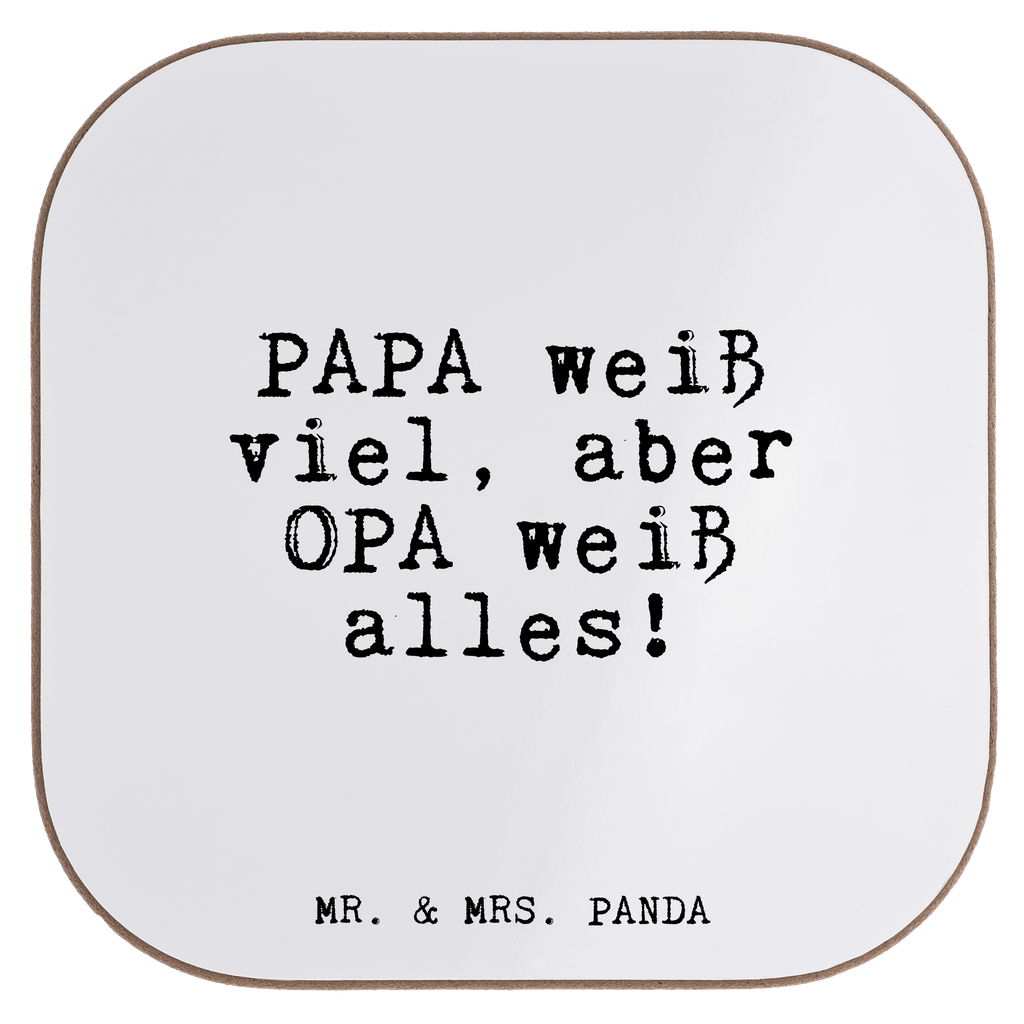 Quadratische Untersetzer Fun Talk PAPA weiß viel, aber OPA weiß alles! Bierdeckel, Glasuntersetzer, Untersetzer Gläser, Getränkeuntersetzer, Spruch, Sprüche, lustig, Weisheiten, Zitate, Glizer Spruch Sprüche Weisheiten Zitate Lustig Weisheit Worte