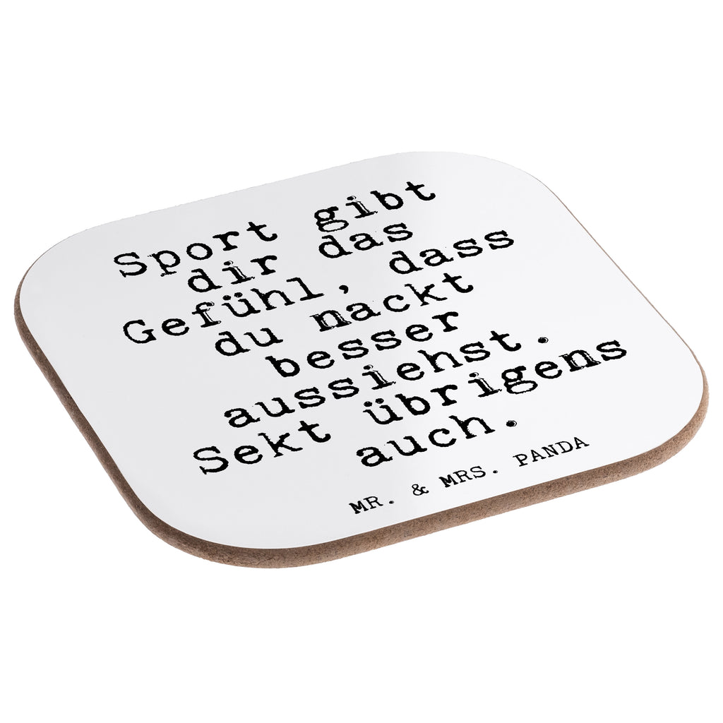 Quadratische Untersetzer Fun Talk Sport gibt dir das Gefühl, dass du nackt besser aussiehst. Sekt übrigens auch. Bierdeckel, Glasuntersetzer, Untersetzer Gläser, Getränkeuntersetzer, Spruch, Sprüche, lustig, Weisheiten, Zitate, Glizer Spruch Sprüche Weisheiten Zitate Lustig Weisheit Worte