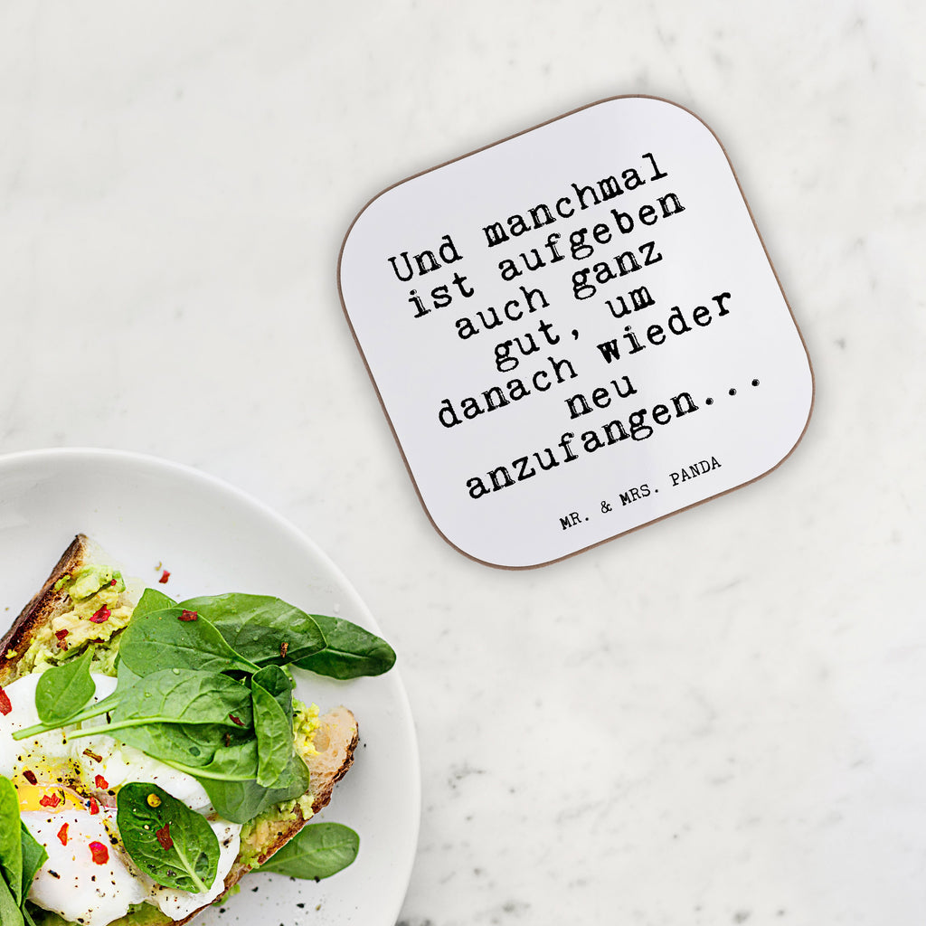 Quadratische Untersetzer Fun Talk Und manchmal ist aufgeben auch ganz gut, um danach wieder neu anzufangen... Bierdeckel, Glasuntersetzer, Untersetzer Gläser, Getränkeuntersetzer, Spruch, Sprüche, lustig, Weisheiten, Zitate, Glizer Spruch Sprüche Weisheiten Zitate Lustig Weisheit Worte