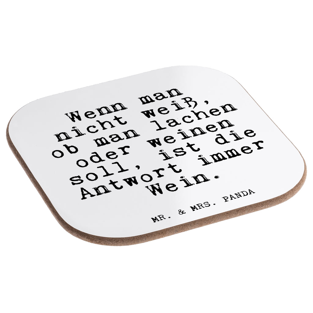 Quadratische Untersetzer Fun Talk Wenn man nicht weiß, ob man lachen oder weinen soll, ist die Antwort immer Wein. Bierdeckel, Glasuntersetzer, Untersetzer Gläser, Getränkeuntersetzer, Spruch, Sprüche, lustig, Weisheiten, Zitate, Glizer Spruch Sprüche Weisheiten Zitate Lustig Weisheit Worte