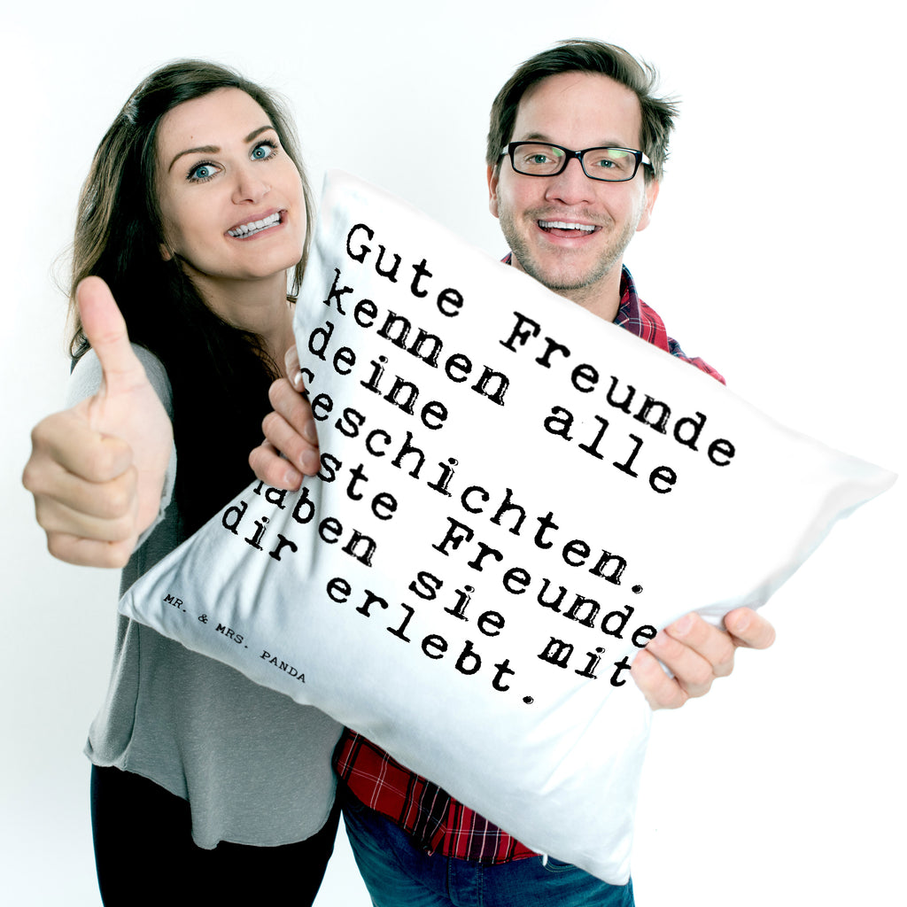 40x40 Kissen Sprüche und Zitate Gute Freunde kennen alle deine Geschichten. Beste Freunde haben sie mit dir erlebt. Kissenhülle, Kopfkissen, Sofakissen, Dekokissen, Motivkissen, Spruch, Sprüche, lustig, Weisheiten, Zitate, Spruch Sprüche Weisheiten Zitate Lustig Weisheit Worte