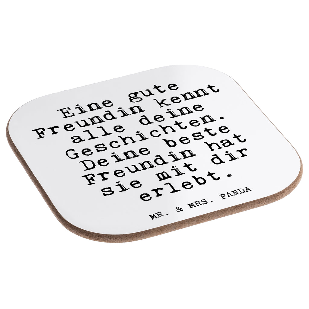 Quadratische Untersetzer Fun Talk Eine gute Freundin kennt alle deine Geschichten. Deine beste Freundin hat sie mit dir erlebt. Bierdeckel, Glasuntersetzer, Untersetzer Gläser, Getränkeuntersetzer, Spruch, Sprüche, lustig, Weisheiten, Zitate, Glizer Spruch Sprüche Weisheiten Zitate Lustig Weisheit Worte
