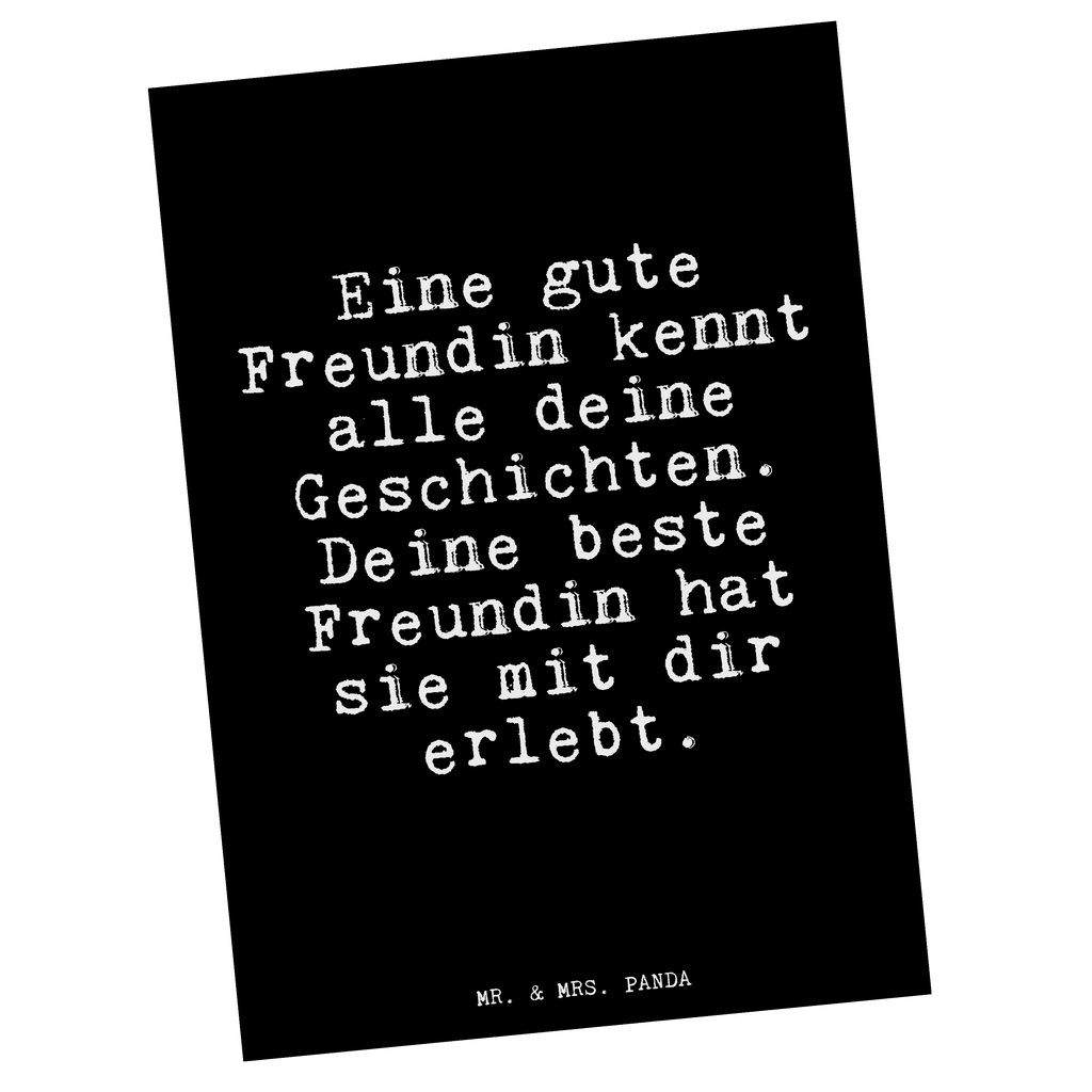 Postkarte Fun Talk Eine gute Freundin kennt alle deine Geschichten. Deine beste Freundin hat sie mit dir erlebt. Geschenkkarte, Grußkarte, Karte, Einladung, Ansichtskarte, Geburtstagskarte, Einladungskarte, Dankeskarte, Spruch, Sprüche, lustig, Weisheiten, Zitate, Glizer Spruch Sprüche Weisheiten Zitate Lustig Weisheit Worte