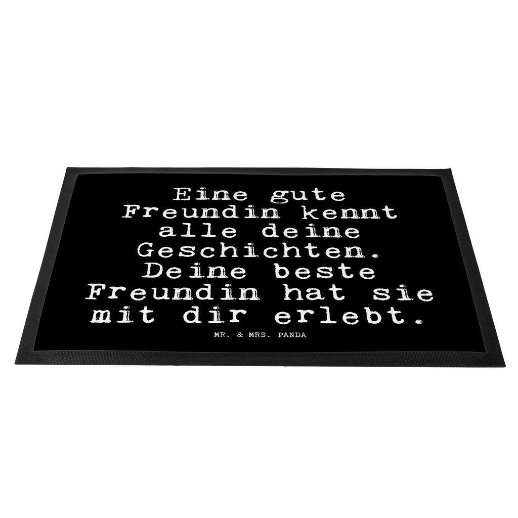 Fußmatte Fun Talk Eine gute Freundin kennt alle deine Geschichten. Deine beste Freundin hat sie mit dir erlebt. Türvorleger, Schmutzmatte, Fußabtreter, Matte, Schmutzfänger, Fußabstreifer, Schmutzfangmatte, Türmatte, Motivfußmatte, Haustürmatte, Vorleger, Spruch, Sprüche, lustig, Weisheiten, Zitate, Glizer Spruch Sprüche Weisheiten Zitate Lustig Weisheit Worte