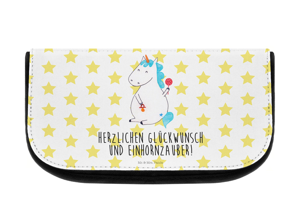Kosmetiktasche Einhorn Baby Kosmetikbeutel, Kulturtasche, Kulturbeutel, Schminktasche, Make-Up Tasche, Einhorn, Einhörner, Einhorn Deko, Pegasus, Unicorn, Mutter, Geburt, Geburtstag, erstes Kind, Baby, Babyglück, Nachwuchs, Eltern, Party, Kind, Schnuller