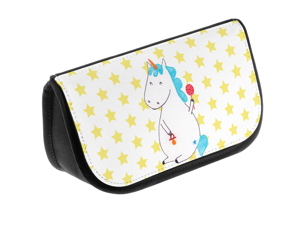 Kosmetiktasche Einhorn Baby Kosmetikbeutel, Kulturtasche, Kulturbeutel, Schminktasche, Make-Up Tasche, Einhorn, Einhörner, Einhorn Deko, Pegasus, Unicorn, Mutter, Geburt, Geburtstag, erstes Kind, Baby, Babyglück, Nachwuchs, Eltern, Party, Kind, Schnuller
