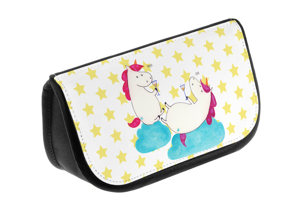 Kosmetiktasche Einhörner Sekt Kosmetikbeutel, Kulturtasche, Kulturbeutel, Schminktasche, Make-Up Tasche, Einhorn, Einhörner, Einhorn Deko, Pegasus, Unicorn, Freundinnen, Freundin, BFF, Sekt, Mädelsabend, Spaß, Party, Korken, Anstoßen, Beste