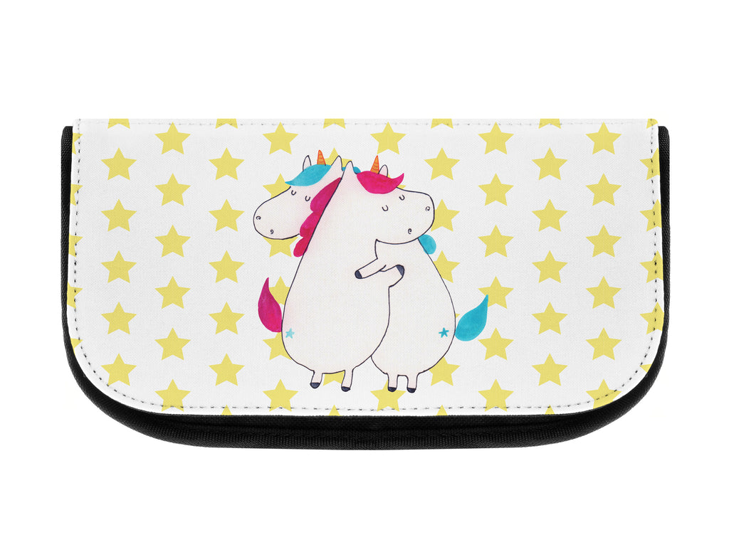 Kosmetiktasche Einhörner Umarmen Kosmetikbeutel, Kulturtasche, Kulturbeutel, Schminktasche, Make-Up Tasche, Einhorn, Einhörner, Einhorn Deko, Pegasus, Unicorn, Freundinnen, Freundin, BFF, Schwester, Schwestern, Familie, Geschwister, Sister, Liebe