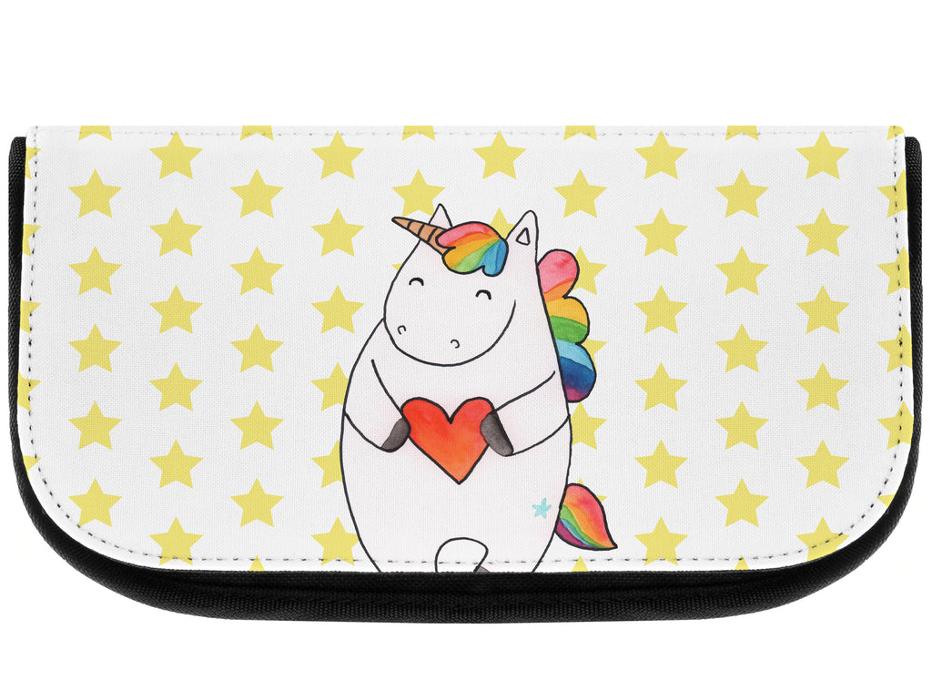 Kosmetiktasche Einhorn Herz Kosmetikbeutel, Kulturtasche, Kulturbeutel, Schminktasche, Make-Up Tasche, Einhorn, Einhörner, Einhorn Deko, Pegasus, Unicorn, Herz, schlimm, böse, witzig, lustig, Freundin, anders, bunt