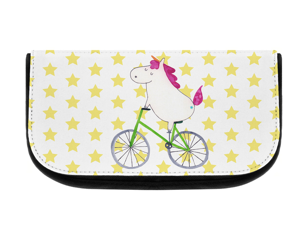 Kosmetiktasche Einhorn Radfahrer Kosmetikbeutel, Kulturtasche, Kulturbeutel, Schminktasche, Make-Up Tasche, Einhorn, Einhörner, Einhorn Deko, Pegasus, Unicorn, Radfahren, Radfahrer, Rad, Bike, Feenstaub, Konfetti, Luxusproblem, Kummer, Liebeskummer