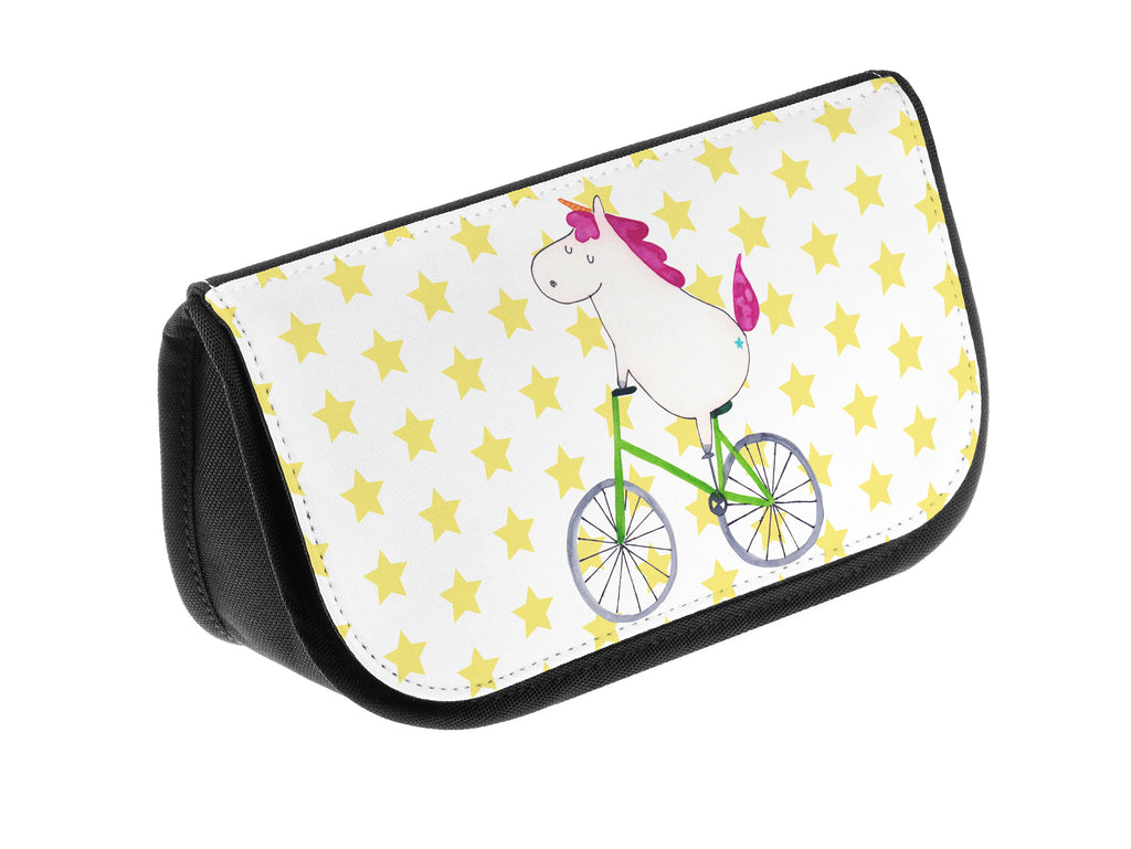 Kosmetiktasche Einhorn Radfahrer Kosmetikbeutel, Kulturtasche, Kulturbeutel, Schminktasche, Make-Up Tasche, Einhorn, Einhörner, Einhorn Deko, Pegasus, Unicorn, Radfahren, Radfahrer, Rad, Bike, Feenstaub, Konfetti, Luxusproblem, Kummer, Liebeskummer
