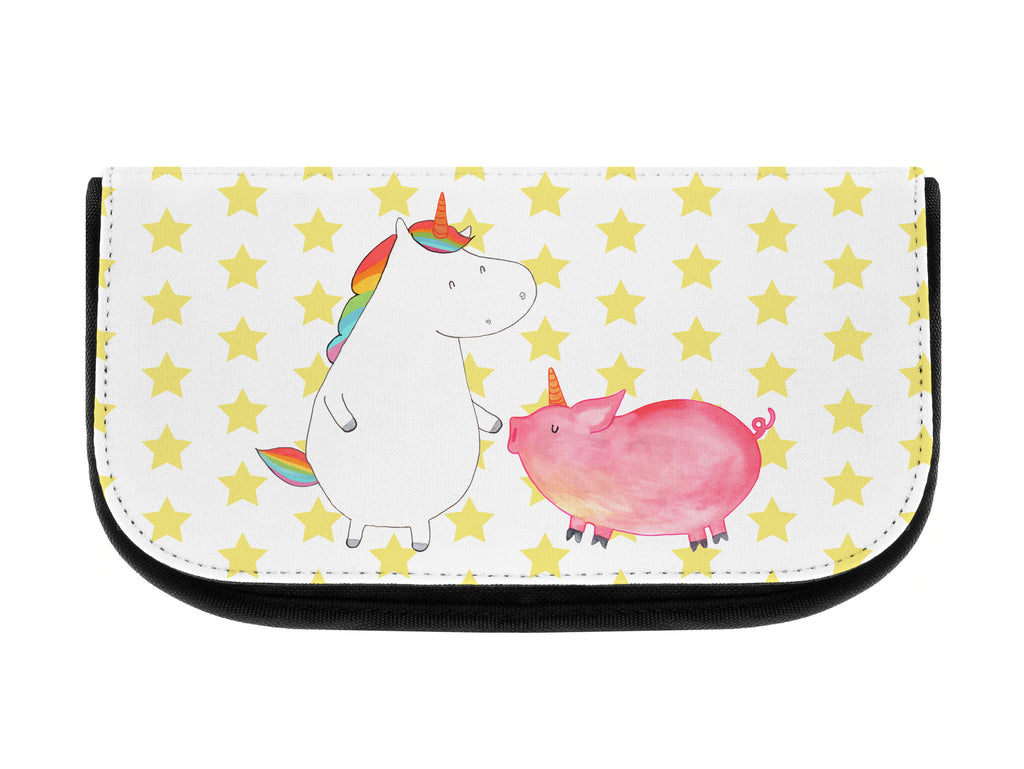 Kosmetiktasche Einhorn + Schweinhorn Kosmetikbeutel, Kulturtasche, Kulturbeutel, Schminktasche, Make-Up Tasche, Einhorn, Einhörner, Einhorn Deko, Pegasus, Unicorn, Freundschaft, Schweinhorn, Schwein, Freundin, Schweinchen