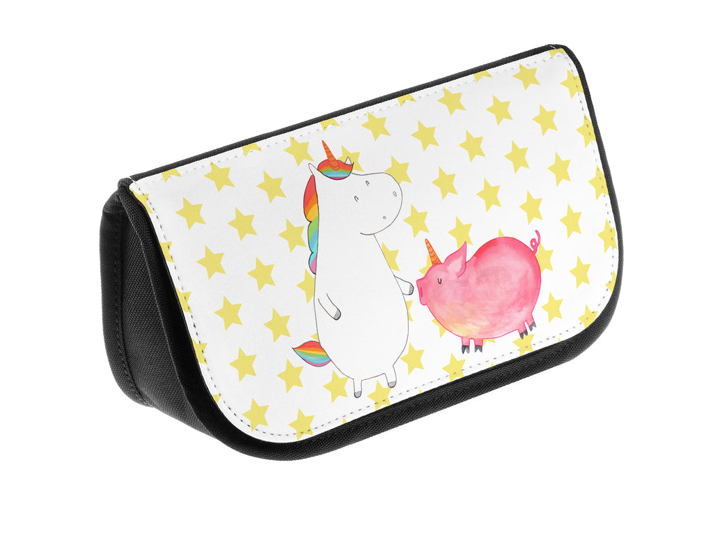 Kosmetiktasche Einhorn + Schweinhorn Kosmetikbeutel, Kulturtasche, Kulturbeutel, Schminktasche, Make-Up Tasche, Einhorn, Einhörner, Einhorn Deko, Pegasus, Unicorn, Freundschaft, Schweinhorn, Schwein, Freundin, Schweinchen