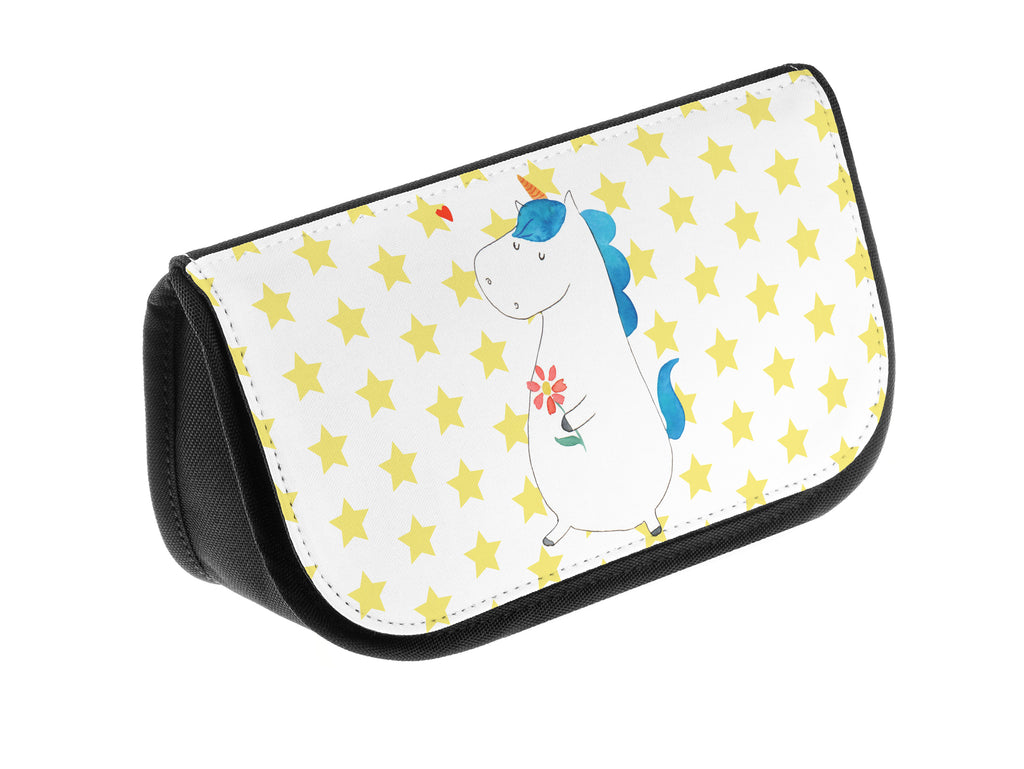 Kosmetiktasche Einhorn Spaziergang Kosmetikbeutel, Kulturtasche, Kulturbeutel, Schminktasche, Make-Up Tasche, Einhorn, Einhörner, Einhorn Deko, Pegasus, Unicorn, Glitzer, Blumen, Spaziergang, Motivation, Gute Laune, Freude, Freundin, Mutter, Schwester