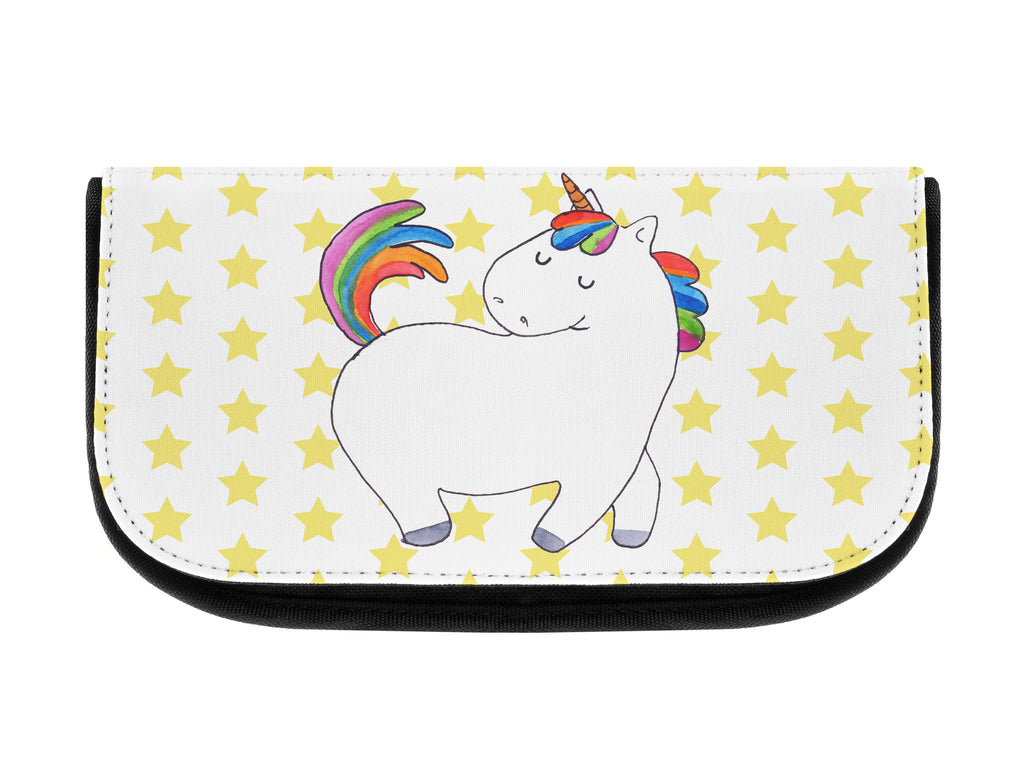 Kosmetiktasche Einhorn stolzierend Kosmetikbeutel, Kulturtasche, Kulturbeutel, Schminktasche, Make-Up Tasche, Einhorn, Einhörner, Einhorn Deko, Pegasus, Unicorn, stolz, anders, bunt, Pferd, Reiter, Reiten, Freundin, Geschenk